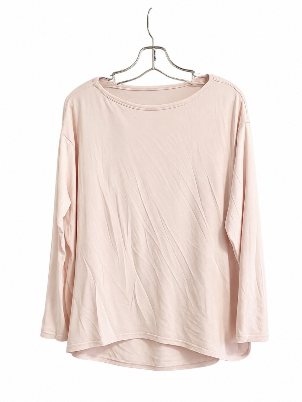 Lululemon Love Long Sleeve Crew Top Women's Size 2 Blush Pink Pima Cotton Casual